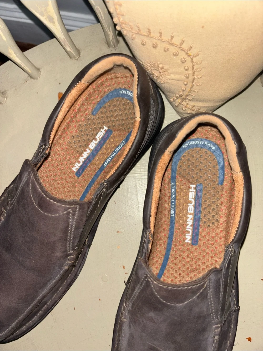 Nunn Bush Brown 12 Slip-On Leather Loafers